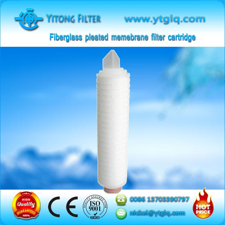Fiberglass Pleated Membrane Filter Cartridg